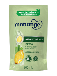 MONANGE REFIL SABONETE LÍQUIDO DETOX 200ML